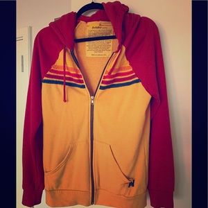 Aviator Nation 5 Stripe Zipper Hoodie Women’s M